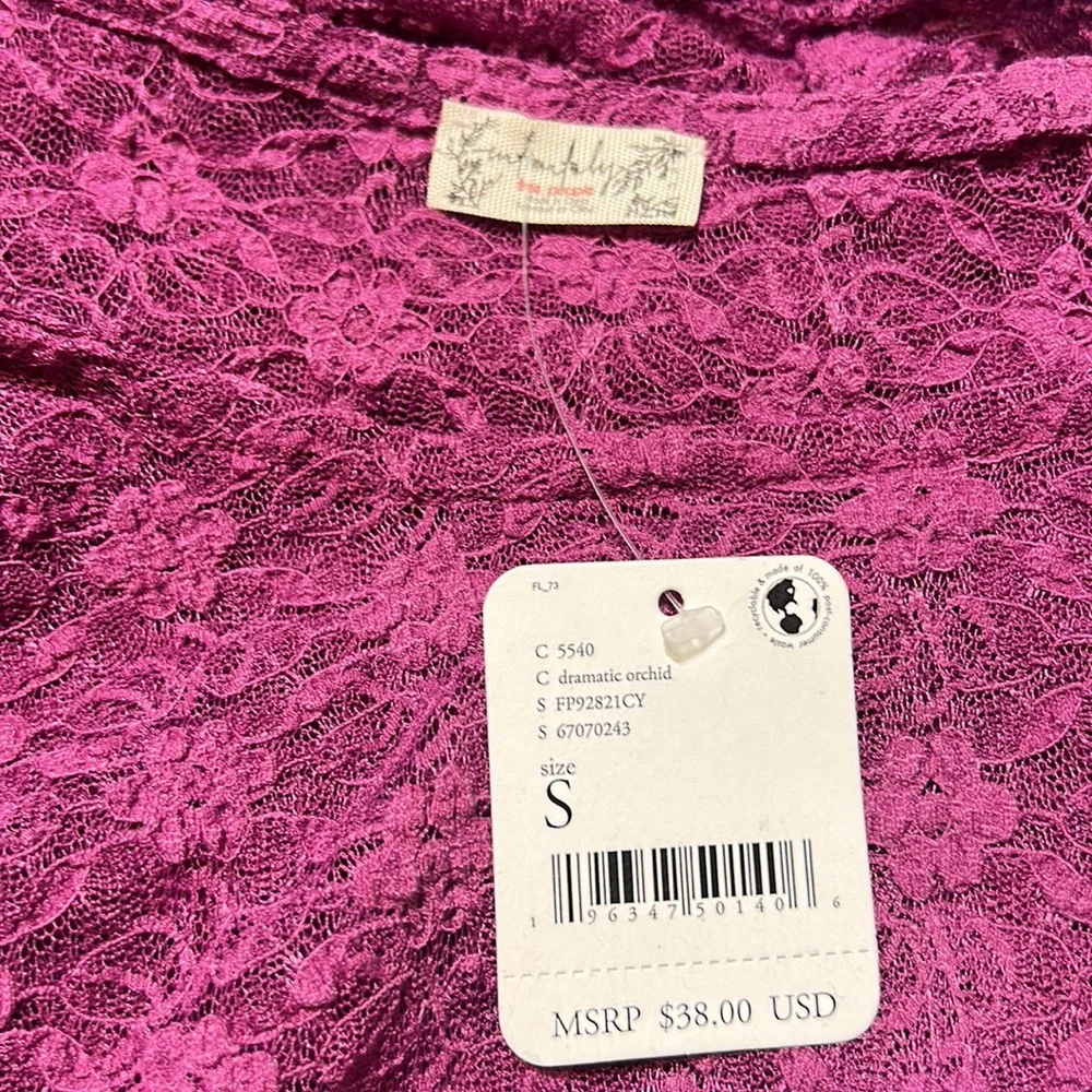 Free People Keep It Simple Lace Baby Tee